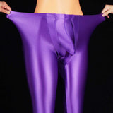 Shiny Sexy Men's Leggings Slim Fit Free Plus Size
