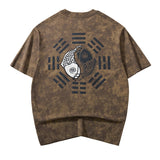 Koi Top Chinese Trendy Embroidered Short Sleeve