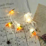 Rabbit Carrot Chick And Easter Egg Battery-Powered Copper Wire Lights For Easter Decorations