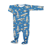 Deep In Orbit Zipper Footie