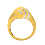 10K Yellow Gold Diamond Bypass Ring (1.0 cttw, H-I Color, I2-I3 Clarity)