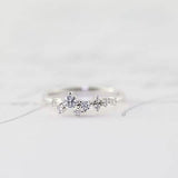 Delicate Cz Stackings Ring In 18Kt Gold