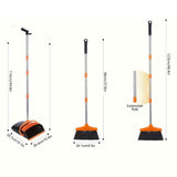 Deluxe Stand Up Broom and Dustpan Set