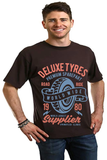 Deluxe Tyres Men's Bamboo Viscose/Organic Cotton Short Sleeve Graphic T-Shirt