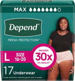 Depend Fresh Protection Underwear for Women, Maximum