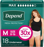 Depend Fresh Protection Underwear for Women, Maximum