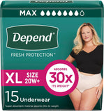 Depend Fresh Protection Underwear for Women, Maximum