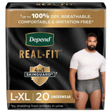 Depend Real Fit Absorbent Underwear for Men, Maximum