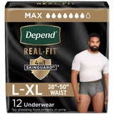 Depend Real Fit Absorbent Underwear for Men, Maximum