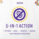 Desitin Maximum Strength Baby Diaper Rash Cream, 40% Zinc Oxide for Treatment, Relief & Prevention, Hypoallergenic, Phthalate- & Paraben-Free Paste, Protects Skin for 12 Hours, 4.8 oz