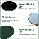 Desktop Electric Cup Warmer Auto Off Over Heating Protection Smart Timer Setting
