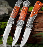 Outdoor Tibetan-Print Stainless Steel Fruit Knife For Home Use