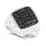 0.54 Carat Genuine Black Diamond .925 Sterling Silver Ring