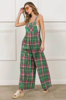 BiBi Multi Color Check Plaid Overall
