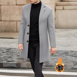 Single Breasted Lapel Windbreaker Woolen Coat