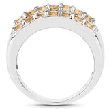3.08 Carat Genuine Citrine .925 Sterling Silver Ring