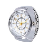 Dial Quartz Watch Creative Steel Cool Elastic Quartz Finger Ring Watch
