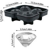 Diamond Flexible Silicone Ice Cube Mold Tray