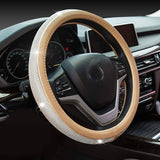 Diamond Leather Steering Wheel Cover with Bling Bling Crystal Rhinestones