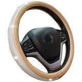 Diamond Leather Steering Wheel Cover with Bling Bling Crystal Rhinestones
