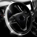 Diamond Leather Steering Wheel Cover with Bling Bling Crystal Rhinestones
