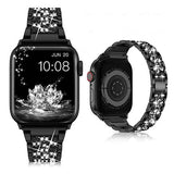 Diamond Rhinestone Stainless Steel Metal Wristband Strap