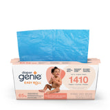 Diaper Genie Easy Roll Refill | 30 Bags Per Refill | Holds Up to 1410 Newborn Diapers | Odor Control | Diaper Pail Refill Bags | Fits Diaper Genie Signature & Platinum Pails