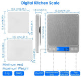 Digital Kitchen Scale with Dual Trays