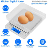 Digital Kitchen Scale with Dual Trays