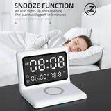 Digital Mirror Clock Wireless Charging Alarm Clock