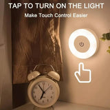 Dimmable Touch Sensor Wall Night Light, 3 Color Modes (White, Warm, Cool)