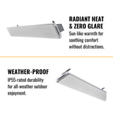 Dimplex DLW 70-Inch Noiseless Radiant Electric Heater For Outdoor And Indoor, 3200W [DLW3200W24] (SAK15698)