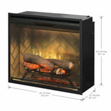 Dimplex Revillusion Herringbone Brick Built-In Electric Firebox With Front Glass [RBF30/36/42] (SAK12893)