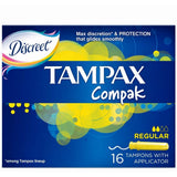 Discreet Tampax Tampons Normal for Daily Comfort 16 Count