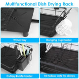 Dish Drying Rack Drain Board Utensil Holder Organizer