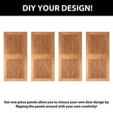 Diamond Pattern Barn Door Kit | Black Hardware