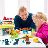 DIY Dinosaur Construction Building Block Assembly Toys with Electric