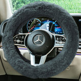 Doe16 Faux Rabbit Fur Steering Wheel Cover