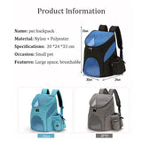 Dog Cat Pets Carrier Bag Travel Backpack