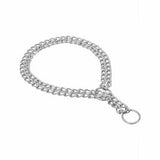 Doggie Double Chain Chrome Training Collar 2.5mm x 45cm