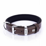 Doggie Comfort Leather Dog Collar Brown Durable Design 37-45cm
