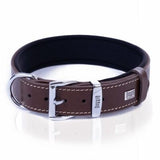 Doggie Comfort Leather Dog Collar Brown Durable Design 60cm