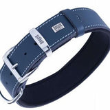 Doggie Comfort Leather Dog Collar Royal Blue 3.5x55 cm