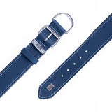 Doggie Comfort Leather Dog Collar Royal Blue 60cm