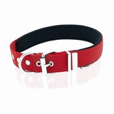 Doggie Comfort Woven Red Dog Collar for Large Breeds 47-55cm