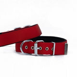 Doggie Comfort Woven Red Dog Collar for Large Breeds 60-70 cm