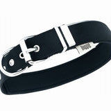 Doggie Comfort Woven Dog Collar Black Padded 4x47-55 cm