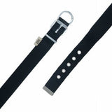 Doggie Comfort Woven Black Dog Collar for Large Breeds 60-70cm