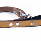 Doggie Classic Leather Comfort Dog Leash Camel 2x140 cm