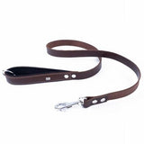 Doggie Comfort Classic Leather Dog Leash Brown 3x100 cm